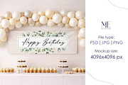 Party Banner Mockup Wall Tapestry, a Merchandise Mockup by Mie Mockup Studio (Thumbnail 7 of 8)