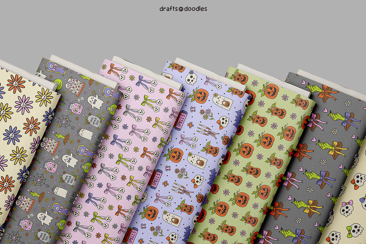 Spooky and Romantic Halloween Set, a Pattern Graphic by Drafts n Doodles (Photo 8 of 12)