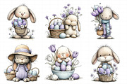 Whimsical Rabbit Clipart with Eggs B, an Illustration by Daily.Designs (Thumbnail 4 of 8)
