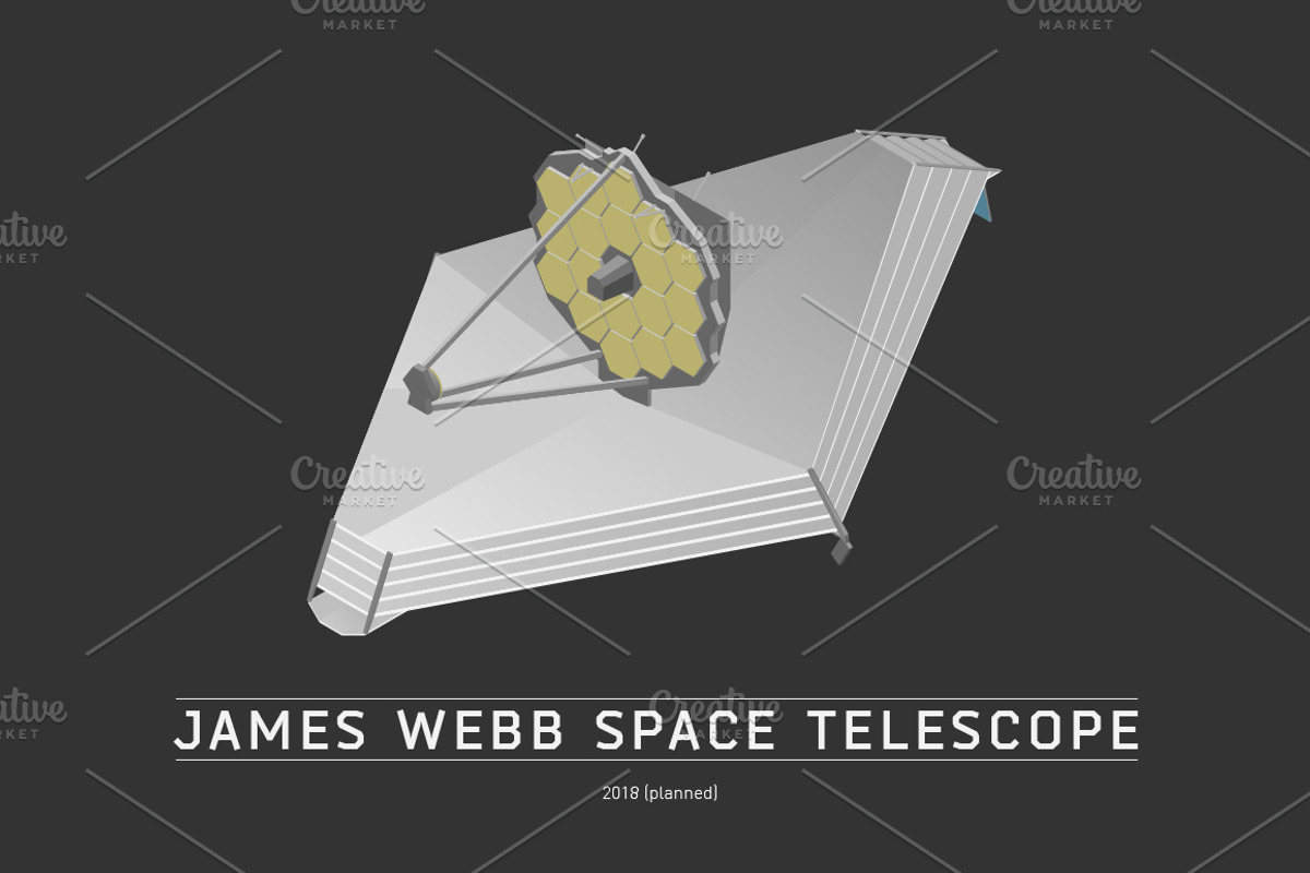 20 Space Observatories, a Technology Illustration by Jozsef Balazs-Hegedus (Photo 3 of 3)