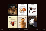 BREW | Cafe Social Media Kit (I), a Social Media Template by Prapti Design (Thumbnail 1 of 10)