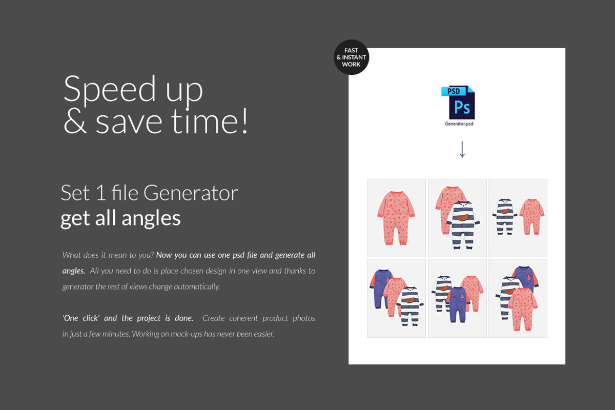 Baby Fleece Growsuit Mock-ups, an Apparel Mockup by Mocca Mockups Store (Photo 2 of 22)