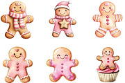 Kawaii Pink Gingerbread Man Sublimat, an Illustration by CraftArtStudio (Thumbnail 2 of 6)