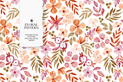 Floral Watercolor Pattern, a Pattern Graphic by Webvilla Studio (Thumbnail 1 of 6)
