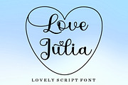 Love Julia Script, a Script Font by Bosstype Studio (Thumbnail 1 of 8)