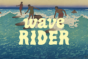 Sunbleach - a wavy display font, a Font by Press & Pen (Thumbnail 3 of 6)