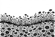 60 Daisy Flower Field Silhouette, a Seasonal Illustration by Amazin_art (Thumbnail 16 of 35)