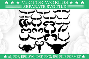 Buffalo Horn Svg, Horn Svg