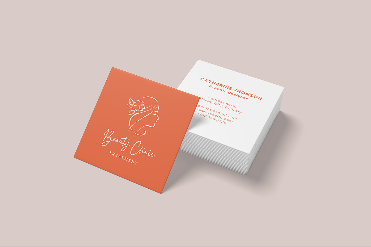Square Business Card Mockup Bundles, a Business Card Template by Graphic Aesthetic (Photo 12 of 22)