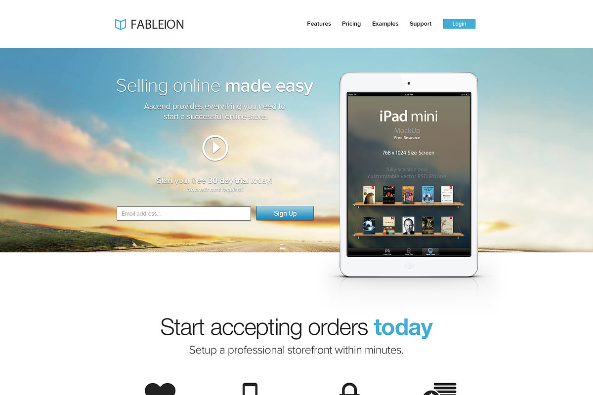 Fableion psd theme, an App Template by iconnice