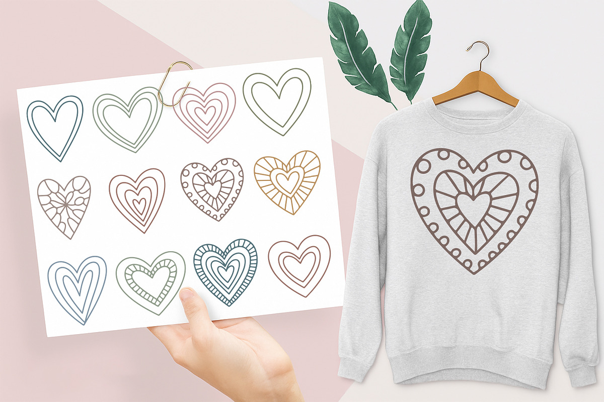 Doodle Heart SVG Set, a Seasonal Illustration by Actual Pixel (Photo 3 of 3)