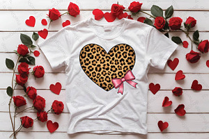 Valentine Png, Leopard Heart Png, an Illustration by DreamPrint404
