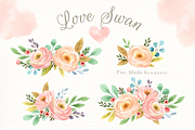 Love Swan Watercolor Clip Art, an Animal Illustration by everysunsun (Thumbnail 4 of 5)