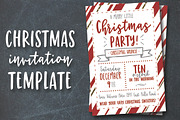 Christmas Party Invitation Template, an Invitation Template by Dansie Design (Thumbnail 1 of 3)