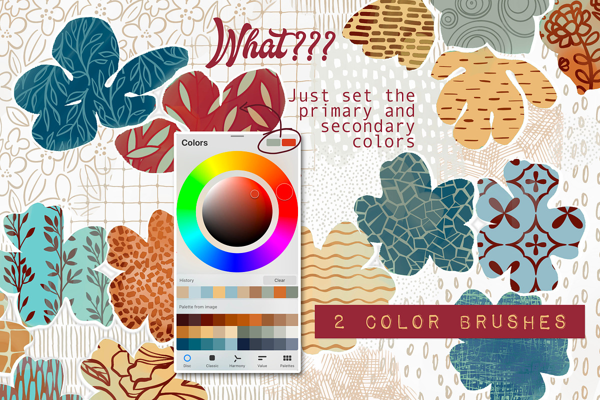 2 Color Procreate Pattern Brushes, a Brush Add-On by DeloresArt (Photo 5 of 10)