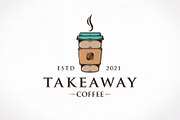 Takeaway Coffee Logo Template, a Branding & Logo Template by vectorwithin (Thumbnail 1 of 3)