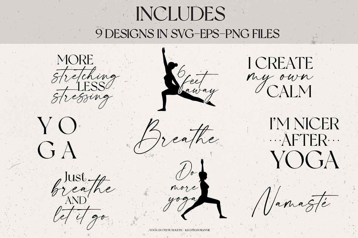 Yoga SVG Quote Bundle, an Object Graphic by IllustratorAnnie (Photo 3 of 5)