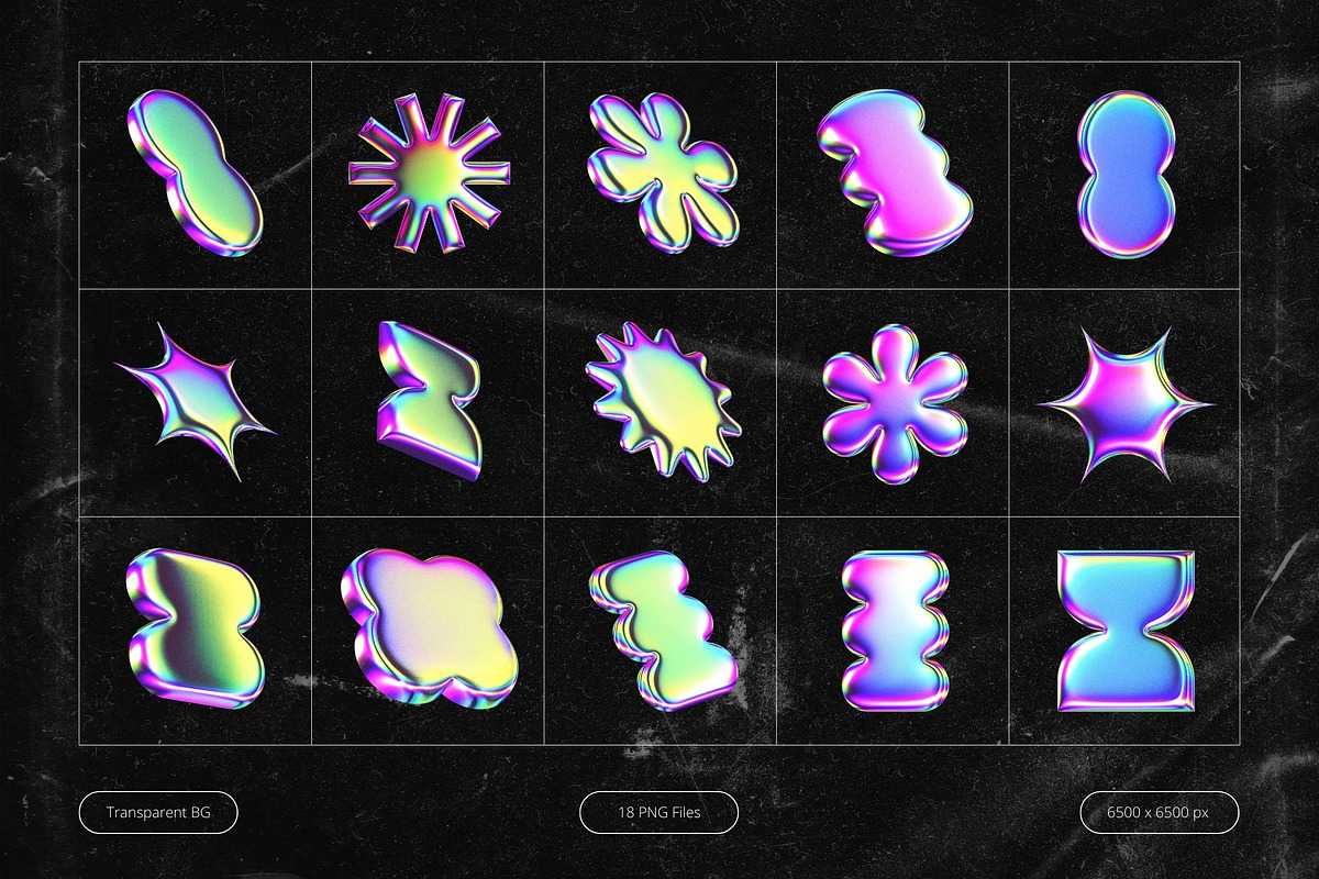 3D Chrome Geometric Shapes, an Object Graphic by Design Studio (Photo 3 of 3)
