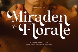 Miraden Florale Modern Serif Font