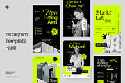 Real Estate Instagram Template Pack, a Social Media Template by fakhroo (Thumbnail 1 of 4)