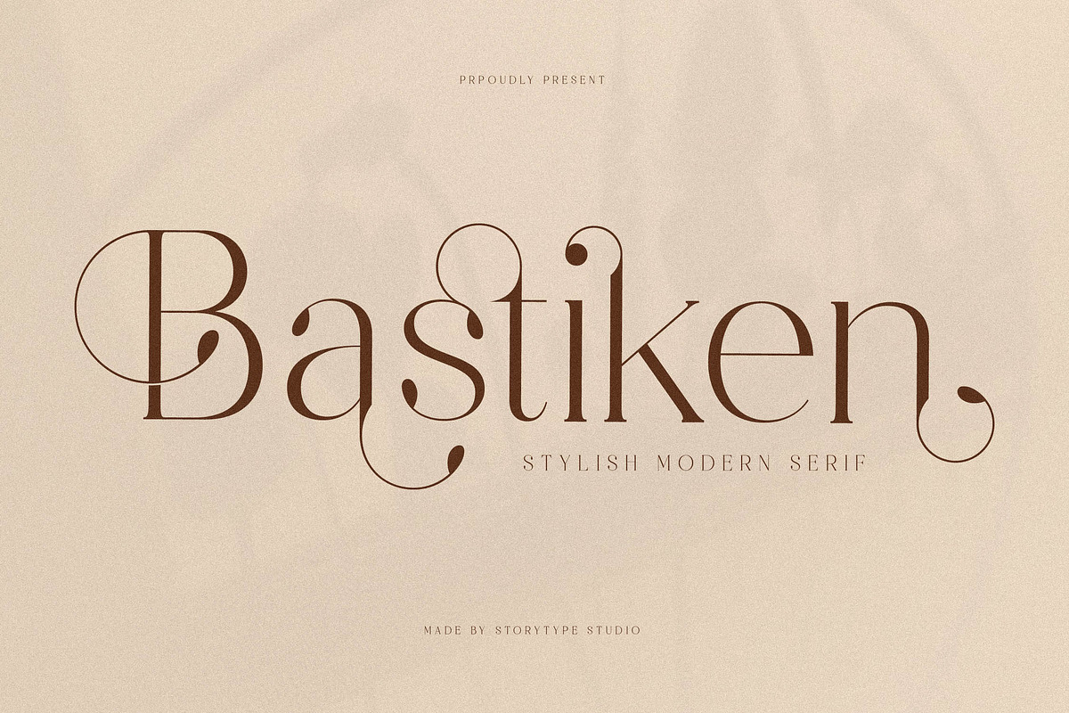 Bastiken Stylish Modern Serif, a Serif Font by Storytype Studio (Photo 1 of 15)