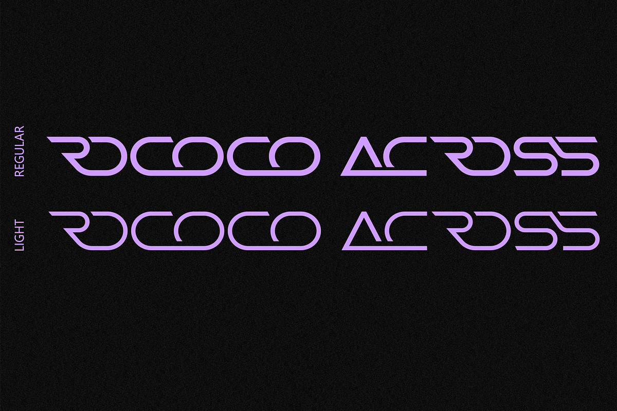 Rococo Across - Futuristic Font, a Sans Serif Font by 177Studio (Photo 7 of 8)