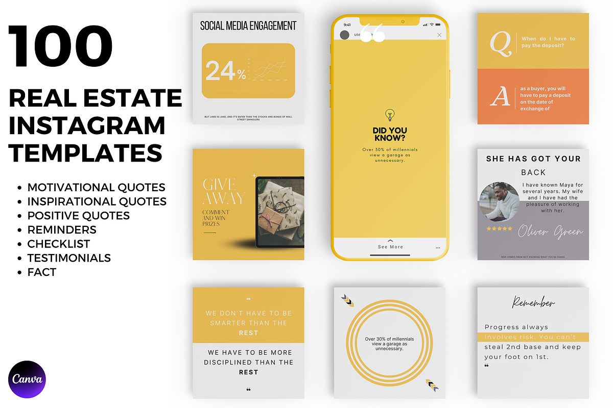 100 Branding Instagram Template, a Social Media Template by Kay Designs (Photo 5 of 9)