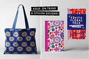 Fruity Floral Folk Collection, a Pattern Graphic by rouxsupplyco (Thumbnail 4 of 12)