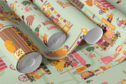 Autumn farm market patterns, a Pattern Graphic by Carpet Tapete Pretzel (Thumbnail 7 of 14)