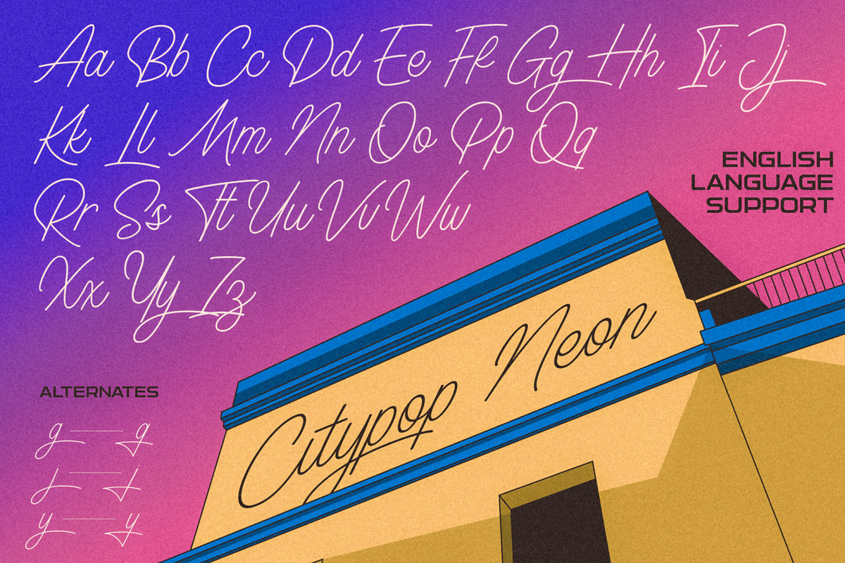 CITYPOP - Japanese 90s Retro Fonts, a Script Font by Konstantine Studio (Photo 14 of 17)