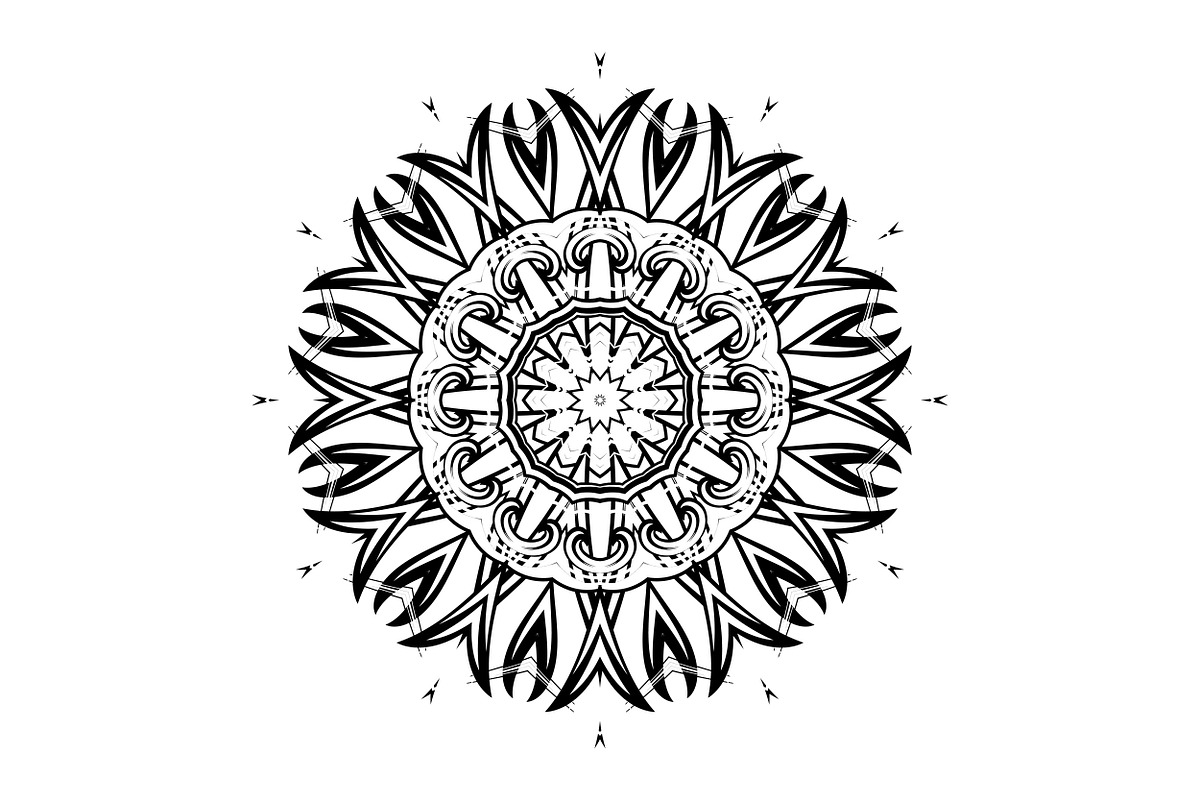 Black White Mandala Illustration Set, a Decorative Illustration by NJ Himel (Photo 28 of 101)