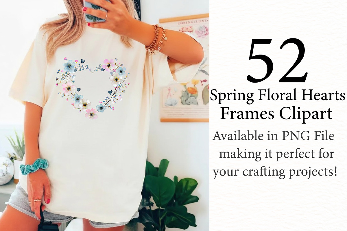 Spring Floral Hearts Frames Clipart, an Illustration by Designworld (Photo 2 of 7)