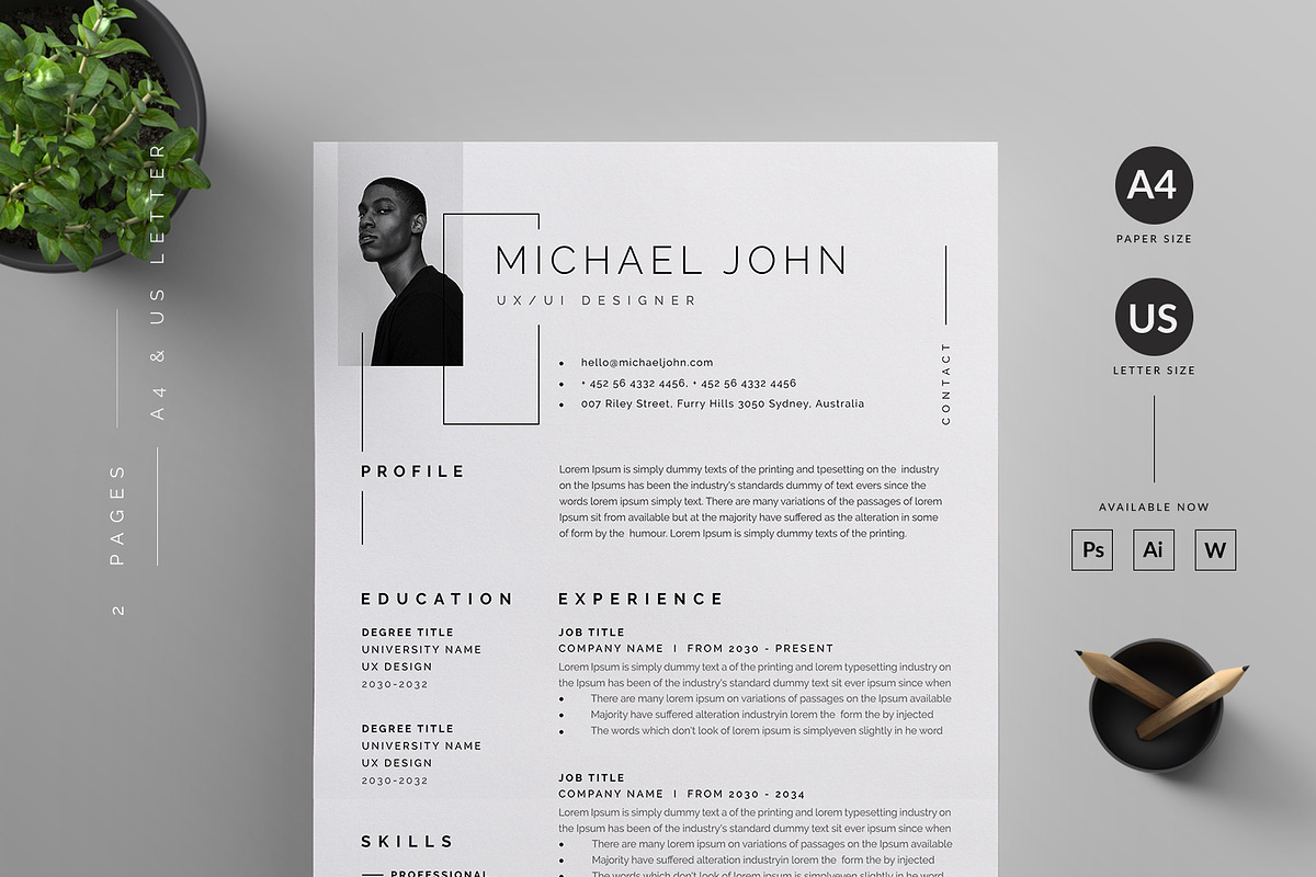 Resume/CV, a Resume Template by Reuix Studio (Photo 1 of 5)