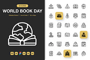 World Book Day Icons, an Icon by Spacepixel Creative (Thumbnail 1 of 3)