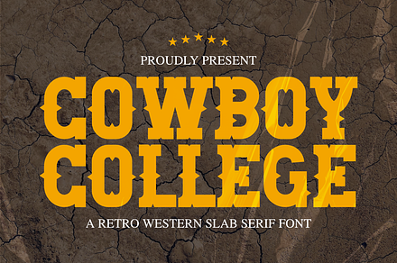 Cowboy College, a Symbol Font by Masyafi Studio