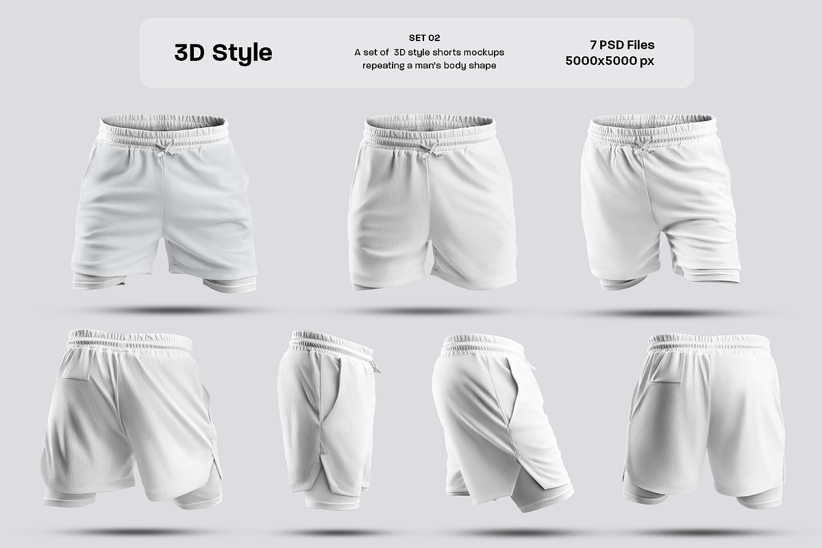 22 Sport Shorts Bundle Mockups, a Shirt Mockup by Grow Design Craft Studio (Photo 4 of 7)