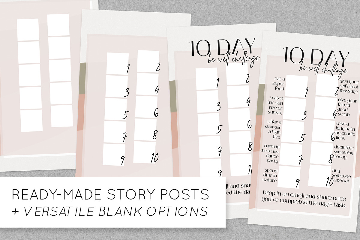Wellness Challenge Instagram Kit, a Social Media Template by Ashley Alexandra Design (Photo 4 of 8)