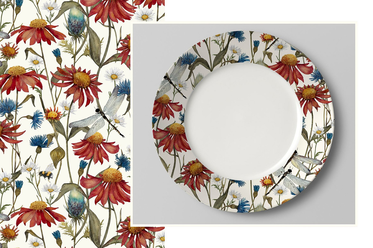 Summer Meadow Whispers Pattern, a Pattern Graphic by MouseGrey (Photo 5 of 10)