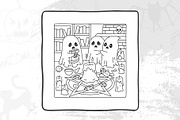 Cute Halloween Coloring Pages, an Illustration by DesignDevisers (Thumbnail 7 of 9)