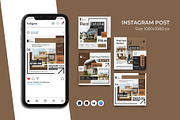 Real Estate Instagram Post Template, a Social Media Template by Artnivora.Std (Thumbnail 1 of 2)