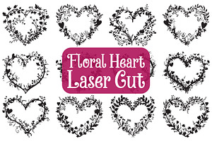 Floral Heart Laser Cut Design, an Illustration by Creativeshirt