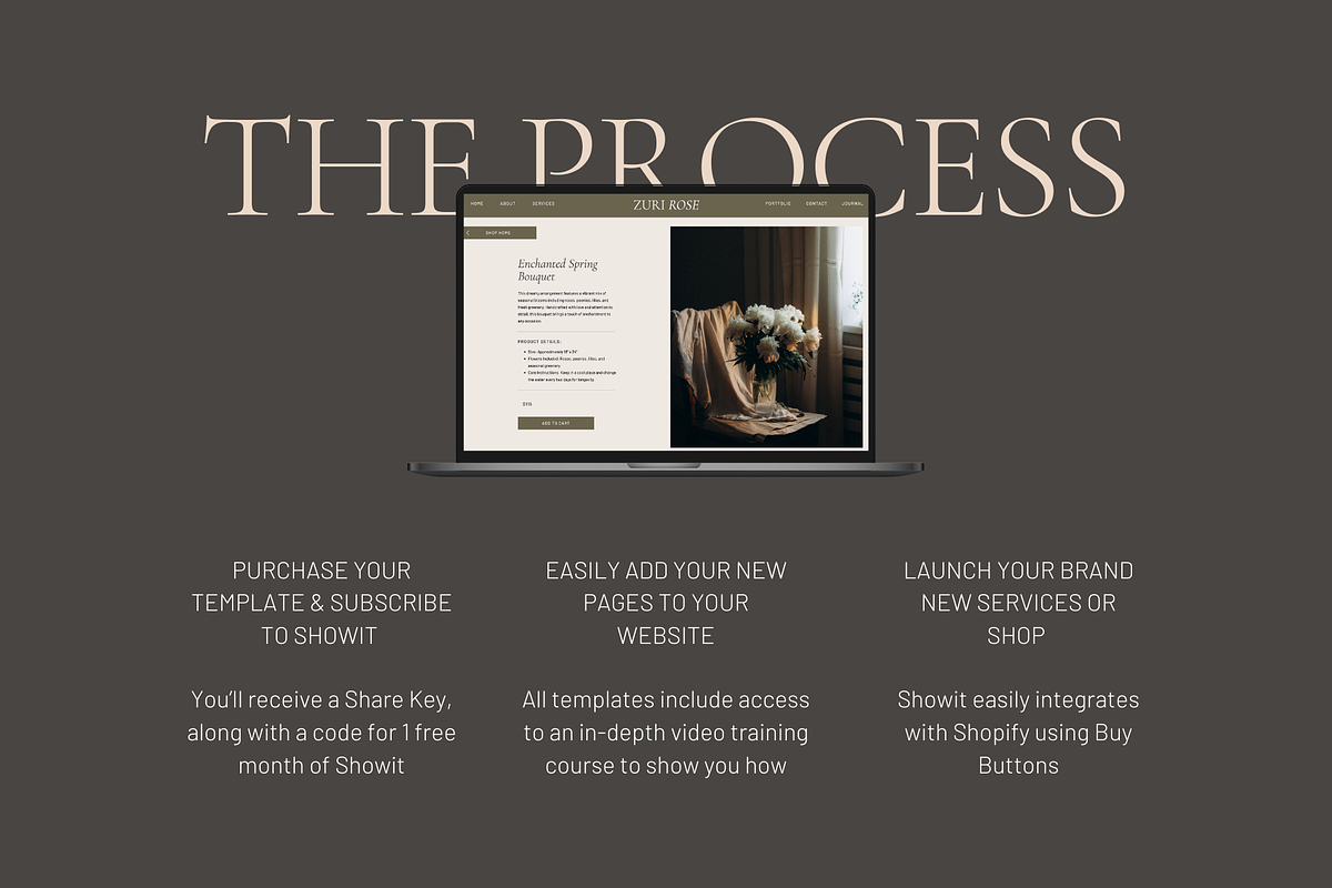 Showit Shop Add-On Template | Zuri preview 6