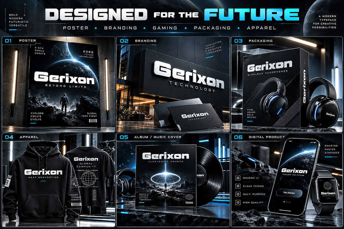 Gerixon, a Sans Serif Font by Wow Magic (Photo 2 of 5)