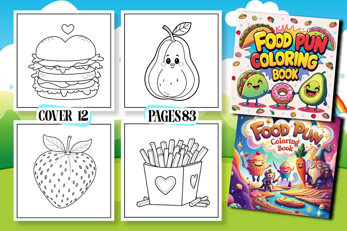 Food Pun Coloring Book, a Photo by Wow Magic (Photo 3 of 3)