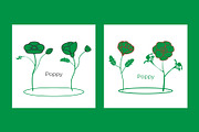 Stylized Poppy Flowers Illustration, a Decorative Illustration by Lakhan1998 (Thumbnail 3 of 6)
