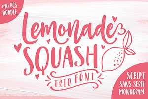 Lemonade Squash Font Trio, a Handwritten Font by Keithzo