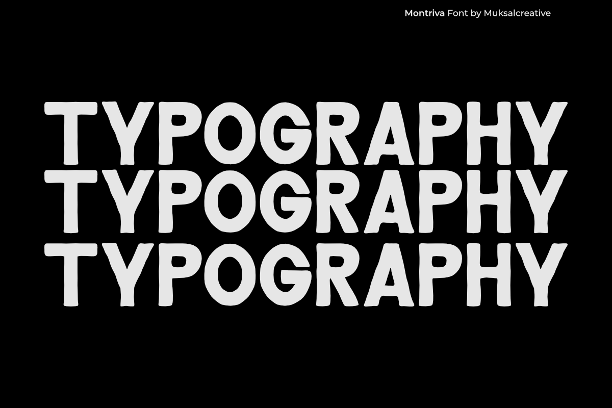 Montriva is a bold modern typeface, a Sans Serif Font by Muksal Creative (Photo 4 of 10)