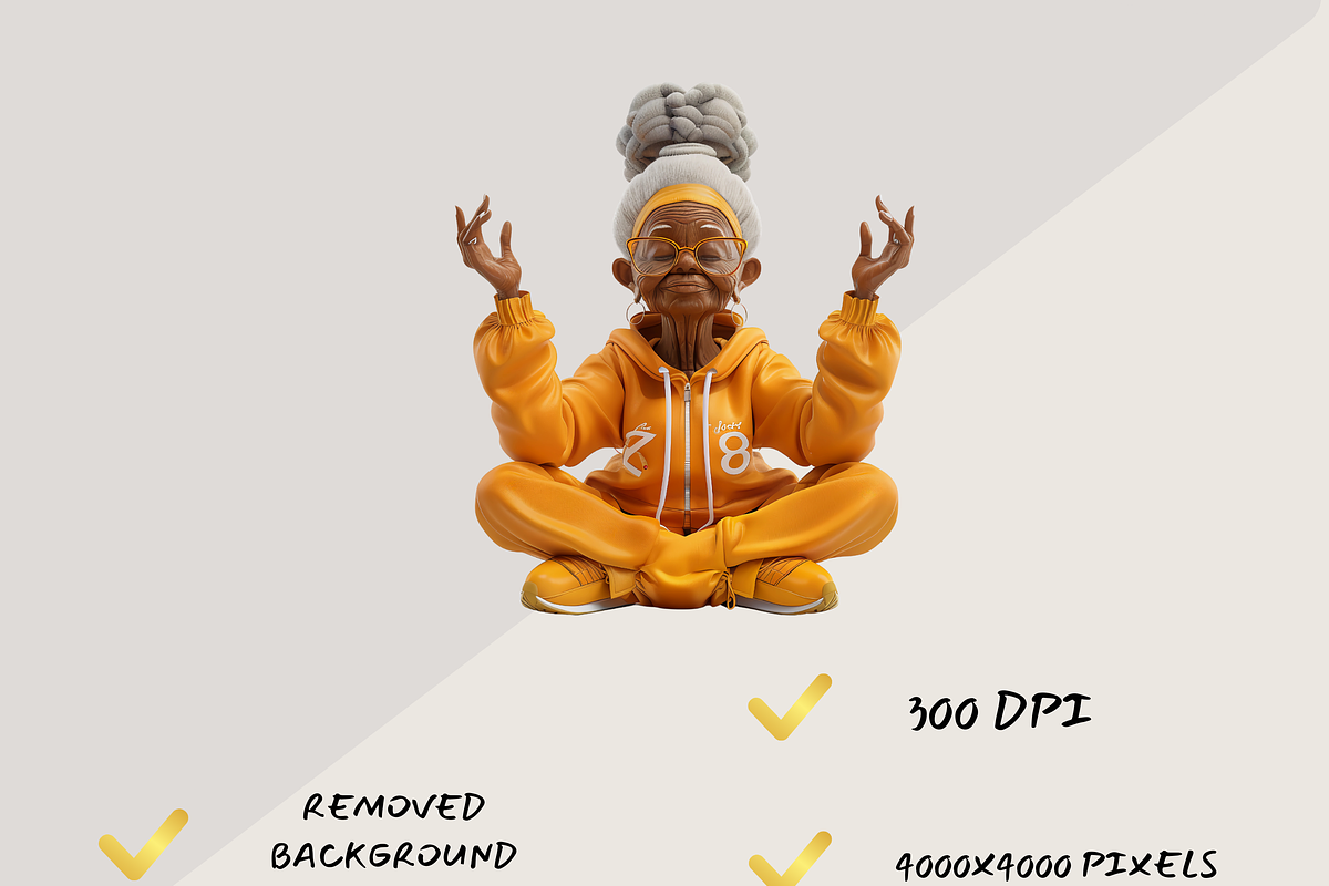 MODERN GRANDMOTHERS CLIPART PACK, a Person Illustration by Daring Digies (Photo 5 of 7)