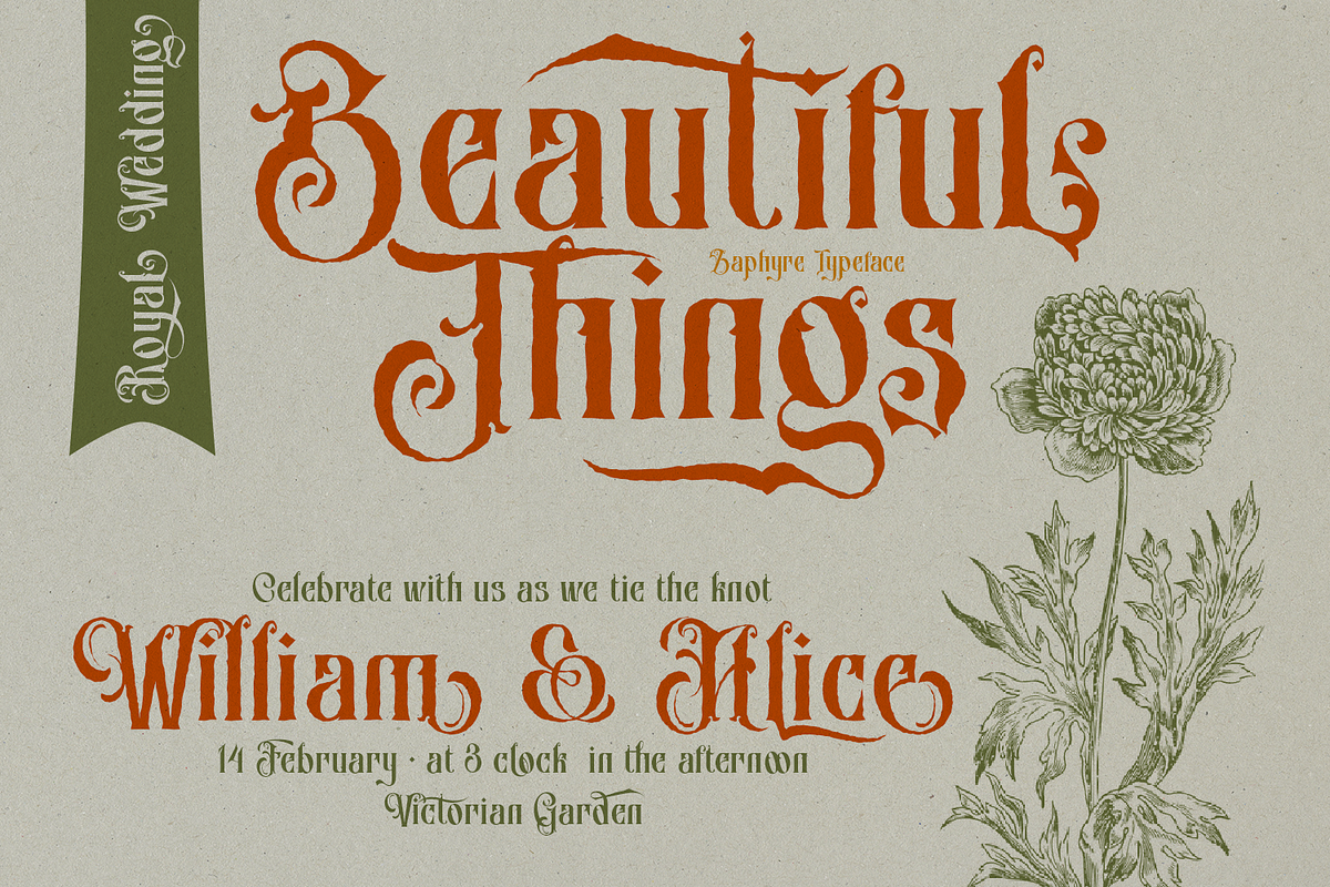 Zaphyre Antique Font, a Blackletter Font by TypeClassHeroes (Photo 3 of 10)