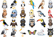 Cute Bird Clipart, an Animal Illustration by Forhadx5 (Thumbnail 5 of 11)
